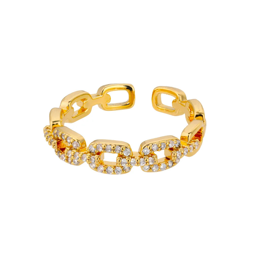 Classic Zircon Twist Chain Rings