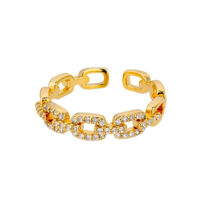 Classic Zircon Twist Chain Rings