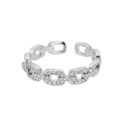 Classic Zircon Twist Chain Rings